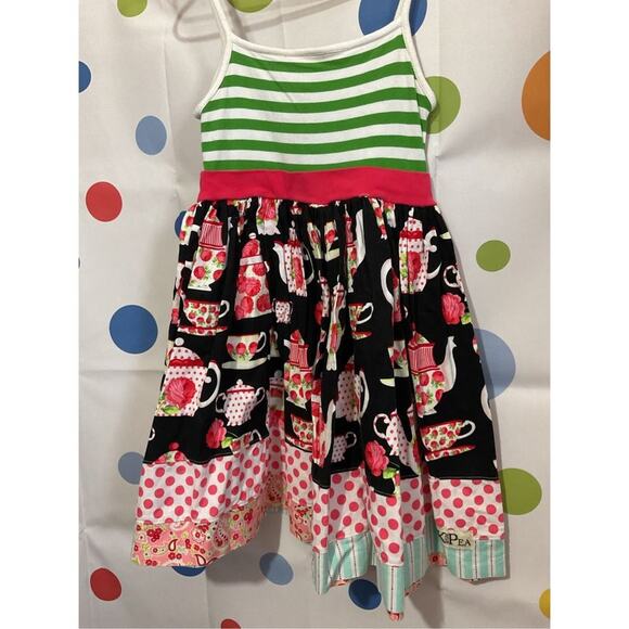 K Pea Girls Sundress Size 10 Multi Color 🌿🍓 - Picture 15 of 16